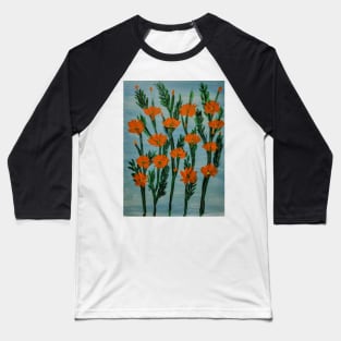 Orange cosmos flowers Baseball T-Shirt